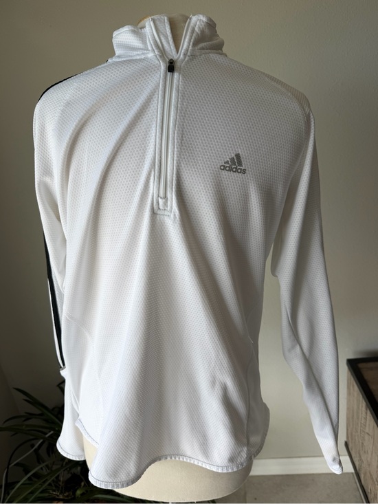 adidas Other - adidas Climalite Lightweight Shirt Jacket in White with Black Logo
